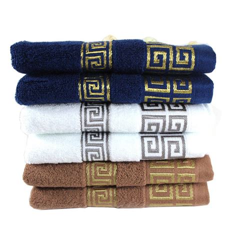 royal blue white and gold bathroom versace towels